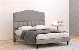 מיטה מרופדת יבוא ברוקלין אפור