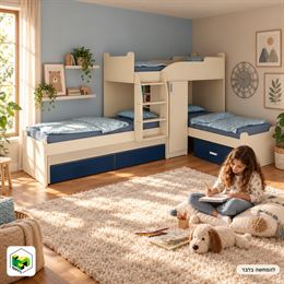 מיטת קומותיים חלומית 5 דוגמה 2 — דגם חלומית 5 דוגמא 2 - אווירה — ר.א ריהוט