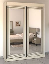 ארון הזזה רא ריהוט חריטה שחורה